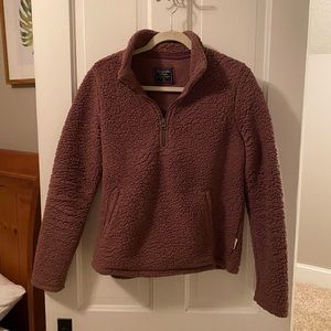 Abercrombie Quarter Zip Sherpa Jacket